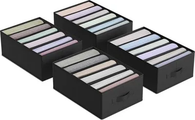 Immagine prodotto di Organizer pieghevole in tessuto per abiti e biancheria intima, grigio chiaro