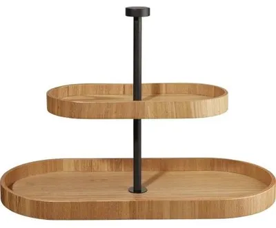 Produktbild von Asa Etagere Wood Weidenholz oval (2-stufig) (35,5x16,5cm)