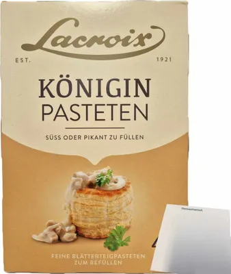 Produktbild von Lacroix 4 Königin Pasteten (100g Packung) + usy Block