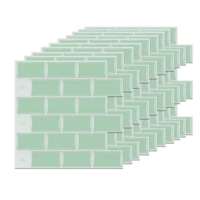 Produktbild von UISEBRT 10 Stück 3D Fliesenaufkleber, Selbstklebende Wandfliesensticker, DIY Dekorfliesen Klebefliesen 1m² für Küche und Badezimmer, Marmor-Design-C