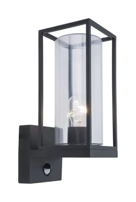 Zdjęcie produktu dla Lampa elewacyjna kinkiet zewnętrzny FLAIR - CZUJNIK RUCHU czarny Lutec 5288802012