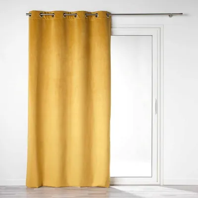 Obrázek produktu pro Zatemňovací závěs s oky, 135 x 260 cm, žlutý