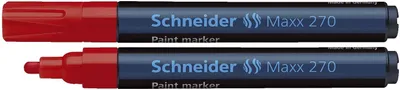 Produktbild von 10x Schneider 127002 Lackmarker Maxx 270 - Rundspitze, 1-3 mm, rot