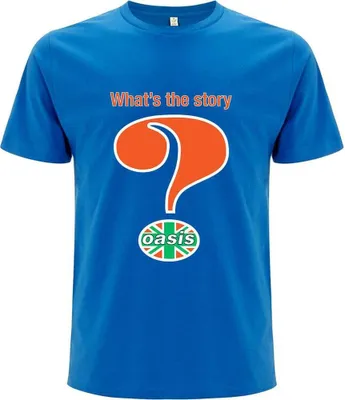 Produktbild von Oasis - "What´s The Story" T-Shirt für Herren/Damen Uni RO596 (M) (Blau)