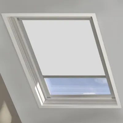 Produktbild von EINFEBEN Verdunkelungsrollo mit Bohren, Velux Verdunklungsrollo Dachfenster, Klemmrollo Thermorollo mit wasserdichte Beschichtung, Sonnenschutz und Sichtschutz, 210 g/m2, Grau, S06, 97.3 x 94.0 cm