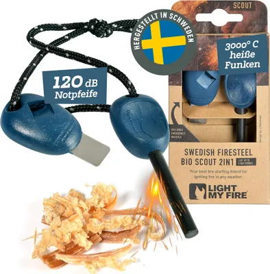 Image de LIGHT MY FIRE Briquet Outdoor Scout 2-en-1 avec sifflet d'urgence, briquet Survival Gadget, allumette éternelle avec poignée plastiquesourcée 3000 allumages