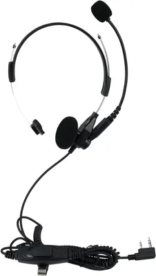 Produktbild von Retevis Walkie-Talkie-Kopfhörer, Overhead-Headset, 2-poliger Funk-Ohrhörer mit drehbarem PTT-Galgenmikrofon (1 Stück)