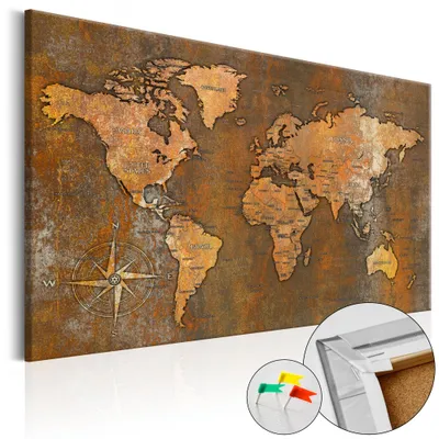 Obrázek produktu pro Netkaný korkový obraz - Rusty World 90x60 cm karty k-A-0059-p-b