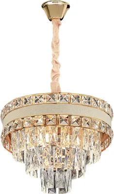 Produktbild von TOOLIGHT Hängelampe Mit Kristallen G047-Cp 40Cm Gold