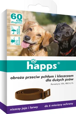Produktbild von Happs, Floh- und Zeckenhalsband für große Hunde, 1 Stück