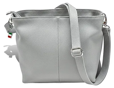Produktbild von Florence Damen Schultertasche Umhängetasche Tasche grau Leder Größe 29x13x20 D2OTF829K