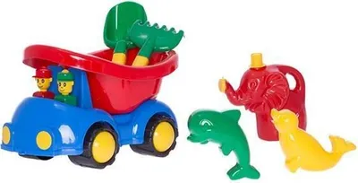 Immagine prodotto di Samochodzik ptyś z akcesoriami do piasku i konewką