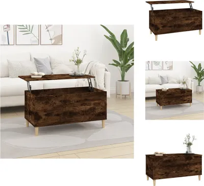 Obrázek produktu pro vidaXL Konferenční stolek kouřový dub 90x44,5x45 cm materiál na bázi dřeva - Konferenční stolky