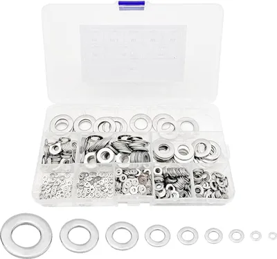 Produktbild von Unterlegscheiben Set 750 Stück, M2-M12 Sortiment mit Aufbewahrungsbox und Schraubenschlüssel