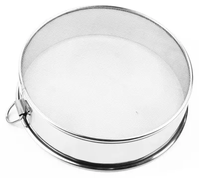 Produktbild von Küche Edelstahl manuelle Mehlsieb Sieb Sieb Kochen Backen Werkzeug