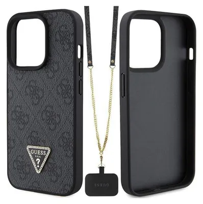 Produktbild von Guess Crossbody 4G Metal Logo Case fr Apple iPhone 15 Pro - black