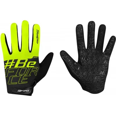 Produktbild von Handschuhe FORCE MTB SWIPE fluo-schwarz +15°C plus : Größe - S Größe: S