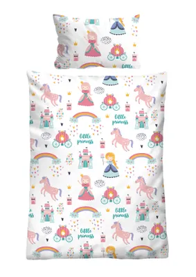 Zdjęcie produktu dla biberna pościel z delikatnego włókna LITTLE PRINCESS biała 1x 100x135 cm + 1x 40x60 cm