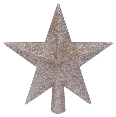 Produktbild von Glitzerstern Baumspitze 20,3 cm Champagner Weihnachtsdekoration