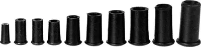 Produktbild von Behrend Stockkapsel, abriebarm, schwarz, 10 mm