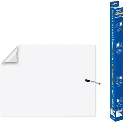 Produktbild von Legamaster Magic-Chart Whiteboard Folie 90x120cm, Polypropylen (PP), 1200 mm, 0,0500 mm, 810 g, 63 mm, 963 mm