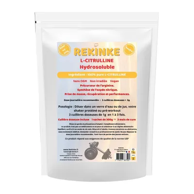 Obrázek produktu pro L-citrulin, rozpustný ve vodě, sáčkový prášek, 300 g, REKINKE