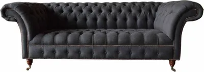 Produktbild von Chesterfield Dreisitzer Sofa 3 Sitzer Couch Polster Couchen Design Textil