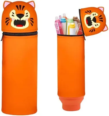 Image de Étui souple en silicone 2 en 1 orange tigre