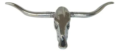 Produktbild von Casa Padrino Designer Geweih Aluminium Büffel Stier Alu Dekoration Wandgeweih Wandfigur Wanddekoration