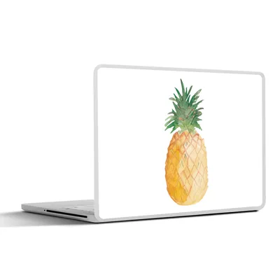 Produktbild von MuchoWow® Laptop Aufkleber Sticker Cover Ananas - Obst - Weiß 40x30 cm - Laptop Dekoration - Selbstklebend
