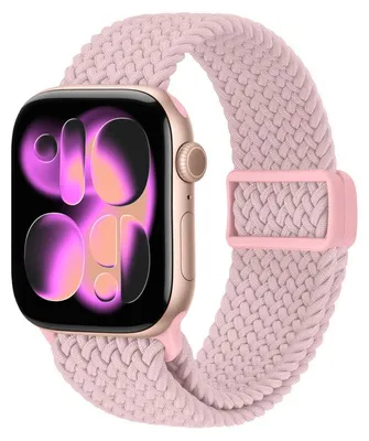 Zdjęcie produktu dla Pasek Crong Wave Band do Apple Watch 42/41/40/38 mm Różowa Pleciona Opaska
