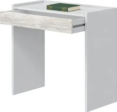 Image de Veroli - Bureau, 82x40x77h cm Blanc, un tiroir