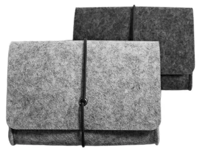 Image de Solidchoice - Sacs de rangement en feutre pour appareils électroniques (lot de 2)
