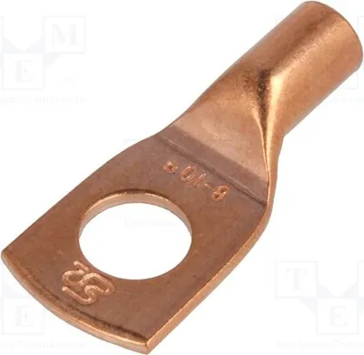 Zdjęcie produktu dla 2 sztuki złączek kablowych typu "rohr" do przewodów, złącze zaciskowe M8, przekrój 10 mm², miedziane, izolowane (KM10/8)