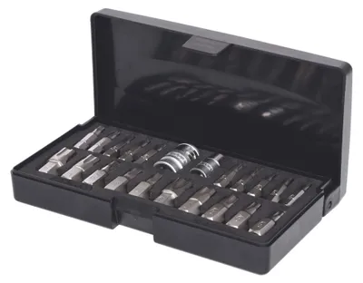 Produktbild von KS Tools 911.3120, Steckschlüssel-Satz, 22 Kopf/Köpfe, Stahl, DIN 3126, ISO 1173 - C 6,3, ISO 1173 - C 8, ISO 1173, 432 g