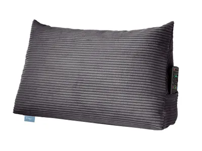Produktbild von Rückenkissen | Lesekissen für Bett und Sofa | Cord dunkelgrau | 70 x 40 x 20cm | Stabiles Bettsitzkissen | XDREAM