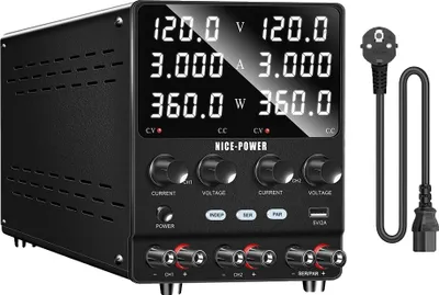 Zdjęcie produktu dla Zasilacz laboratoryjny, dwukanałowy, wiele trybów wyjściowych, 120 V 3 A, 220 V AC-b