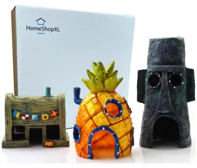 Produktbild von Aquarium-Dekoration – Ornamente – 3er-Set – Spongebob