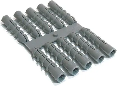 Productafbeelding van Hulzel voor schroeven, type TP, 8 mm, LDPE, standaardmodel, voor bevestiging in plaatmaterialen, 10 stuks