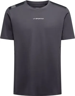 Dunkelgraues Ridge T-Shirt von La Sportiva für Herren; mit strukturiertem Stoff und sportlichem Design.