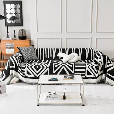 Produktbild von Chenille-Sofadecke für Sofas mit 1 bis 4 Sitzplätzen, 180x340 cm