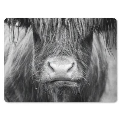 Produktbild von MuchoWow® Mauspad Mousepad Schottischer Highlander - Kuh - Schwarz - Weiß - Tiere 23x19 cm - Mousepads - Maus Mat - Pad - Mausunterlage - Schreibtischunterlage - Mauspad