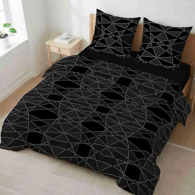 Produktbild von etérea Microfaser Bettwäsche 200x220 cm + 2Stk 80x80 cm Eclipse Schiefer