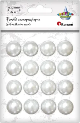Obrázok produktu pre Samolepiace korálky 20mm 16ks Titanum