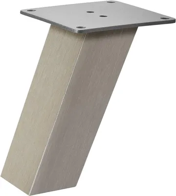 Produktbild von Barkonsole in Edelstahloptik, schräg, 50 x 50 x 170 mm