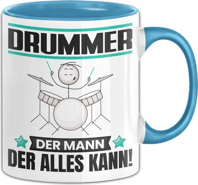 Produktbild von Drummer Tasse Geschenk für Drummer Der Mann Der Alles Kann Geschenkidee zum Geburtstag (Blau)