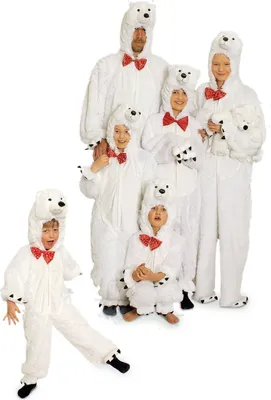 Produktbild von K332505/T2880/T2901-98-104 weiß Mädchen Junge Kinder Eisbär Kostüm-Overall Gr.98-104
