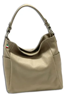 Immagine prodotto di Borsa da donna Florence, a tracolla, in pelle, color taupe-beige, dimensioni 12x37x26 cm, OTF199I5