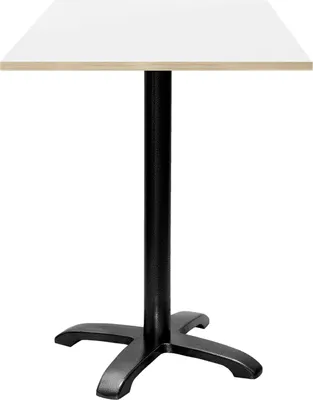 Produktbild von Hochtisch 60 x 60 cm – Modell Bazila mit weißen Holzkanten