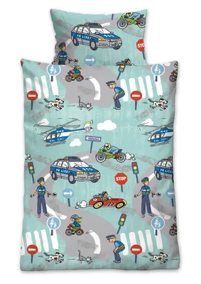 Immagine prodotto di Biberna Biber biancheria da letto per bambini 4525-261 Police 135 x 200 cm turchese